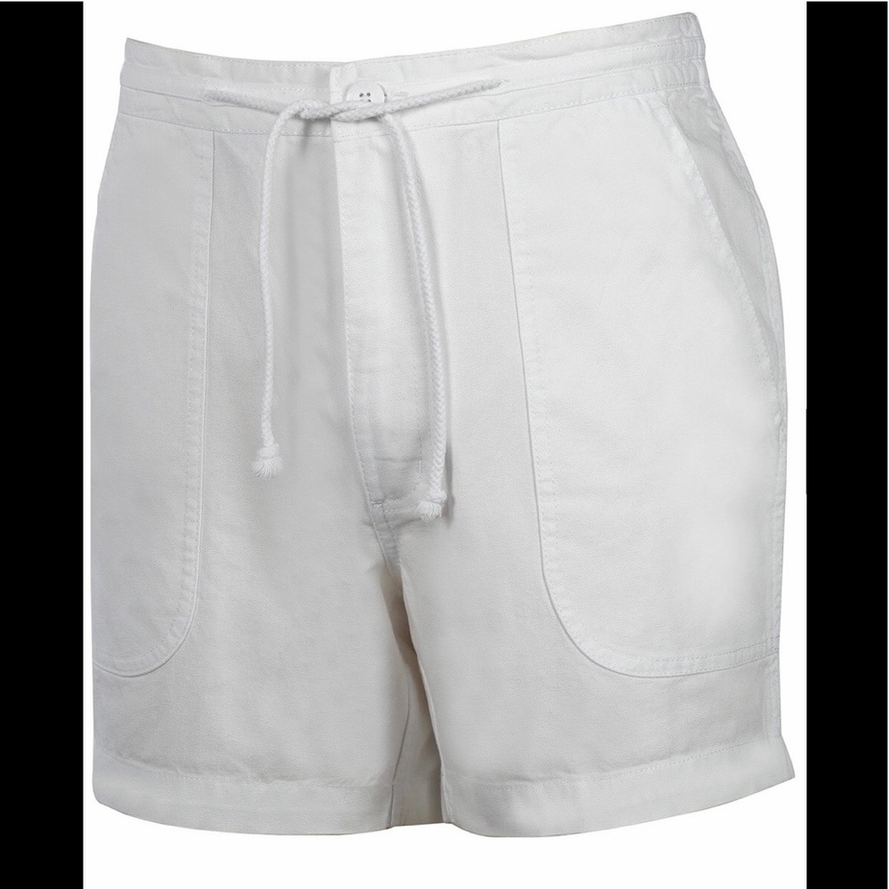 NWT Weekender White Cotton Drawstring Deck Shorts. Sz 42.